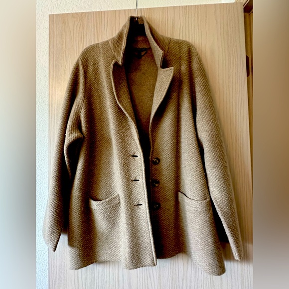 EILEEN FISHER Jacket Felted Merino Lambswool Size 2X. Worn a few occasions. - Picture 2 of 15